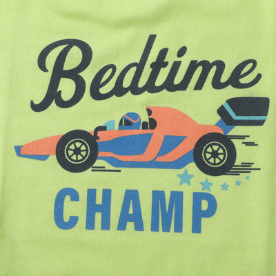 Infant Boys Knitted Night Suit Bedtime Champ - Sharp Green