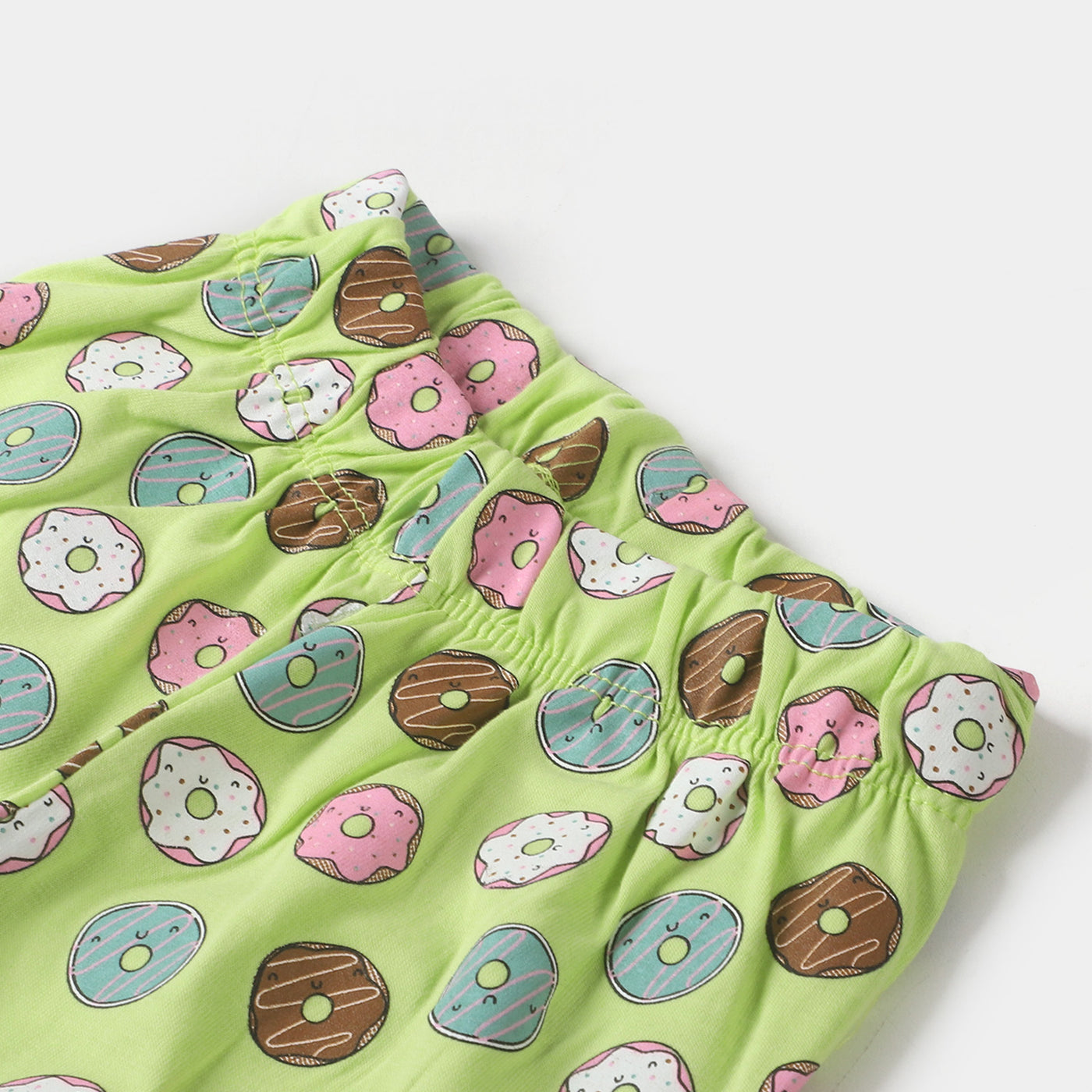 Infant Girls Knitted Night Suit Donut - Sharp Green
