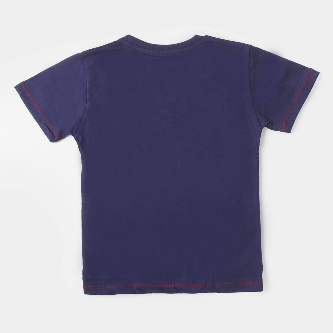 Boys Knitted NightWear Suit Action Hero - Navy Blue