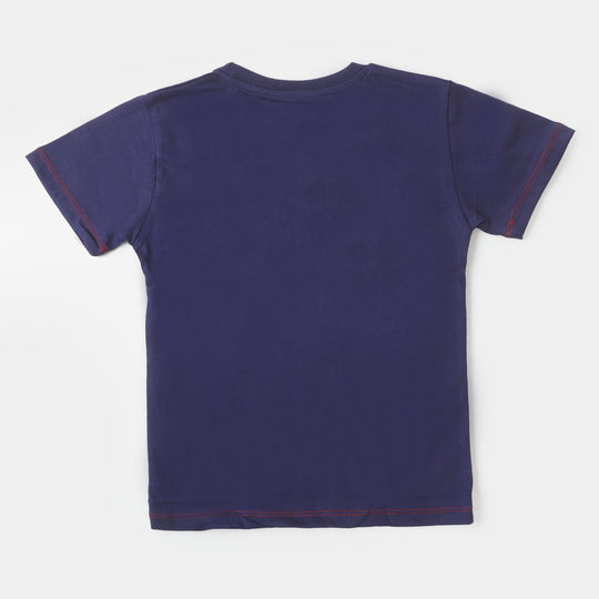 Boys Knitted NightWear Suit Action Hero - Navy Blue