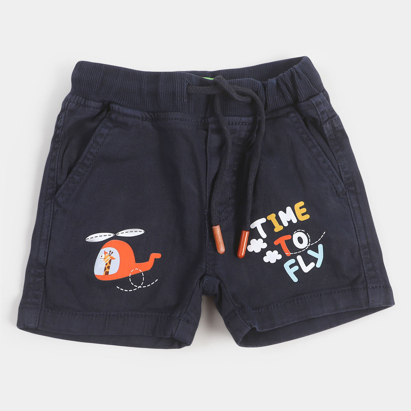 Infant Boys Cotton Short Time To Fly - NAVY