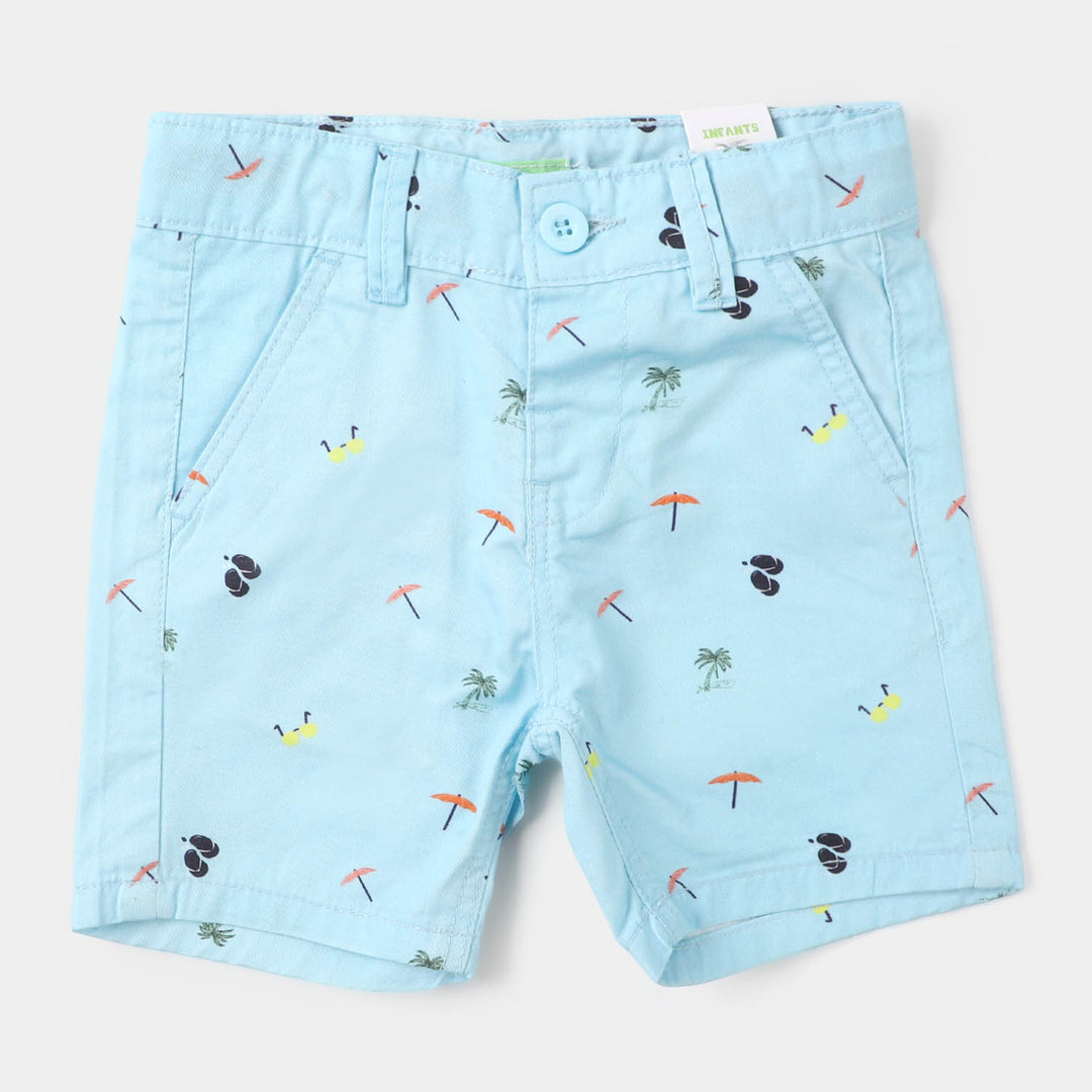 Infant Boys Cotton Short Beach - SKY BLUE