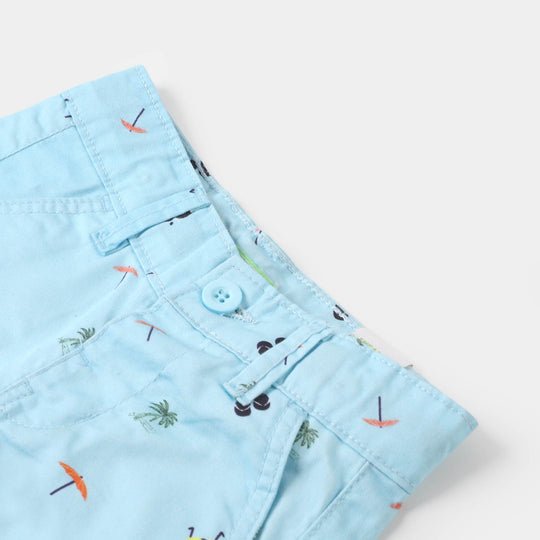 Infant Boys Cotton Short Beach - SKY BLUE