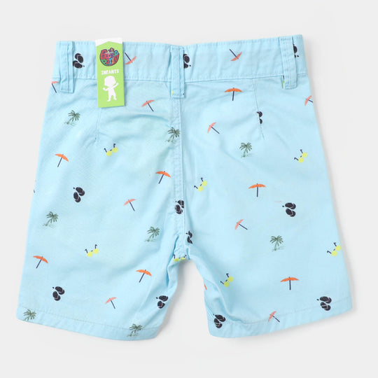 Infant Boys Cotton Short Beach - SKY BLUE