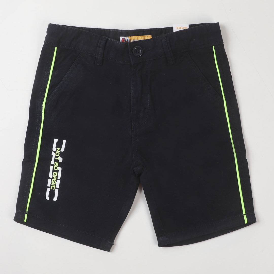 Boys Cotton Short Not So Basic  - NAVY