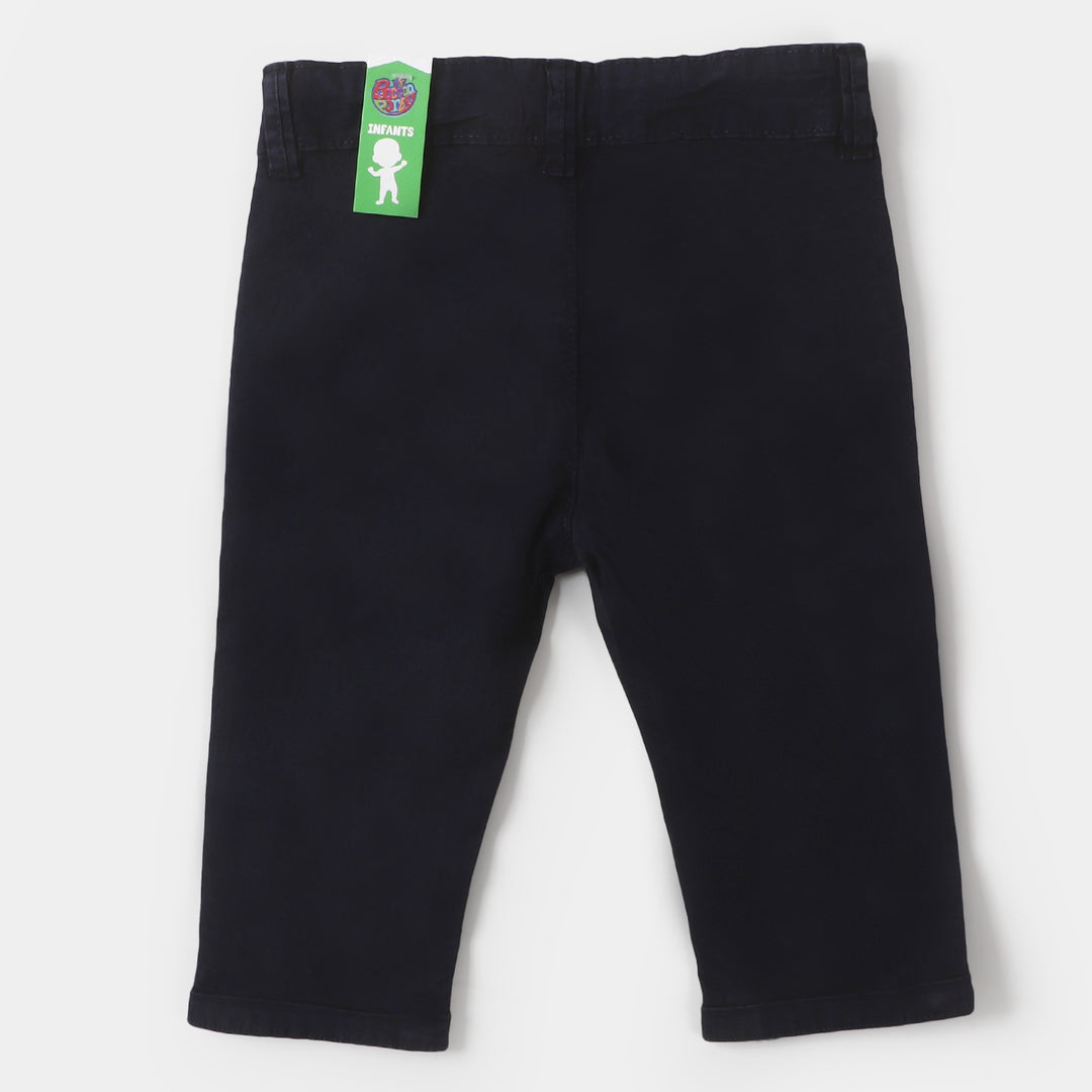 Infant Boys Cotton Pant Basic - Navy Blue