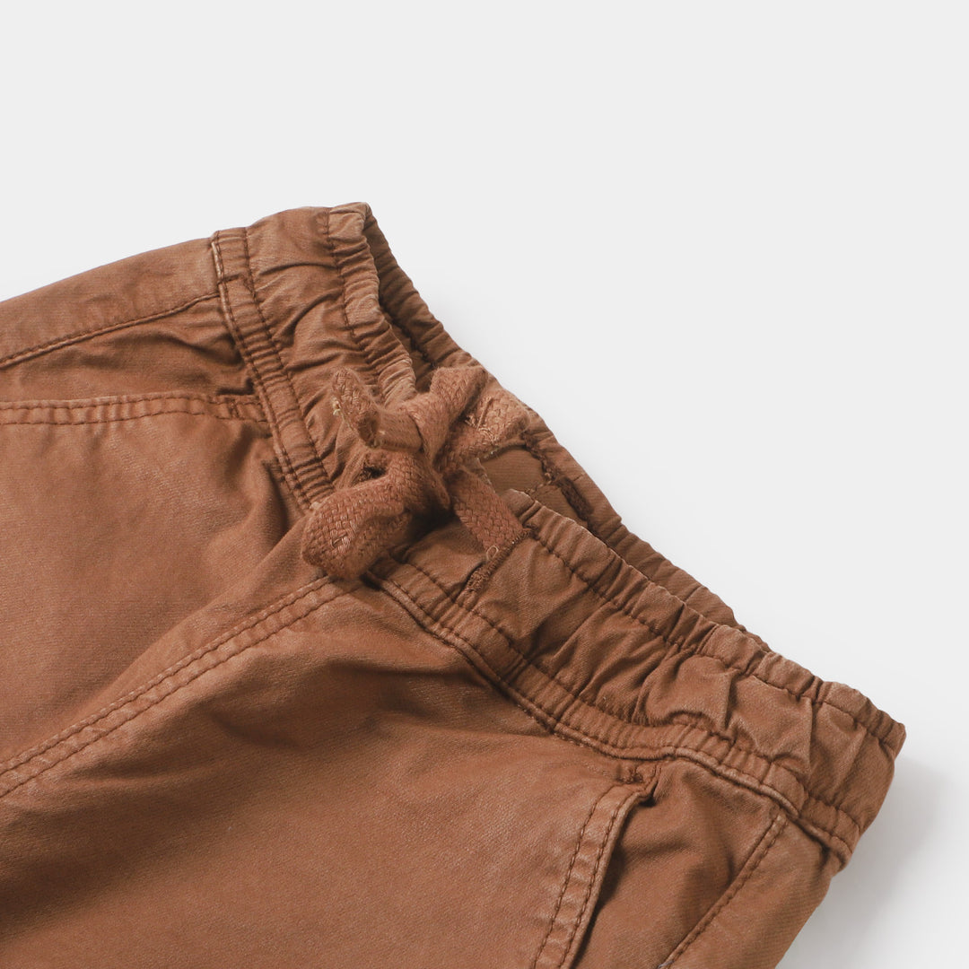 Infant Boys Cotton Pant Bear - Lt.Brown