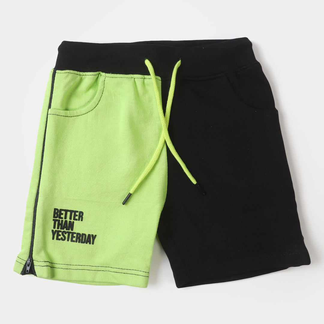 Boys Terry Short Skate - Black/Green