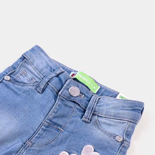 Infant Girls Denim Stretch Pant - LIGHT BLUE