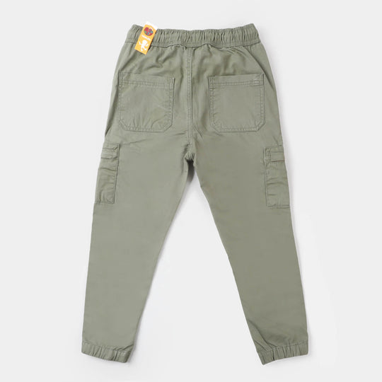 Boys Cotton Pant Olivine - Green