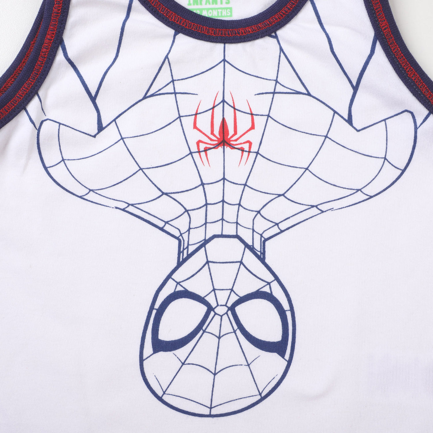Infant Boys Sando Spiderman - White