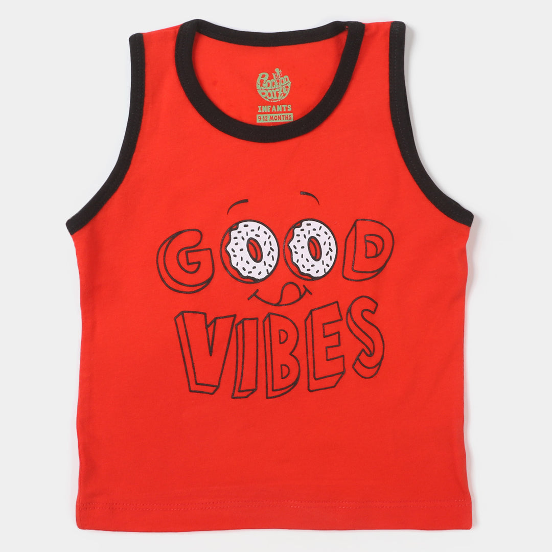 Infant Boys Sando Good Vibes - Red