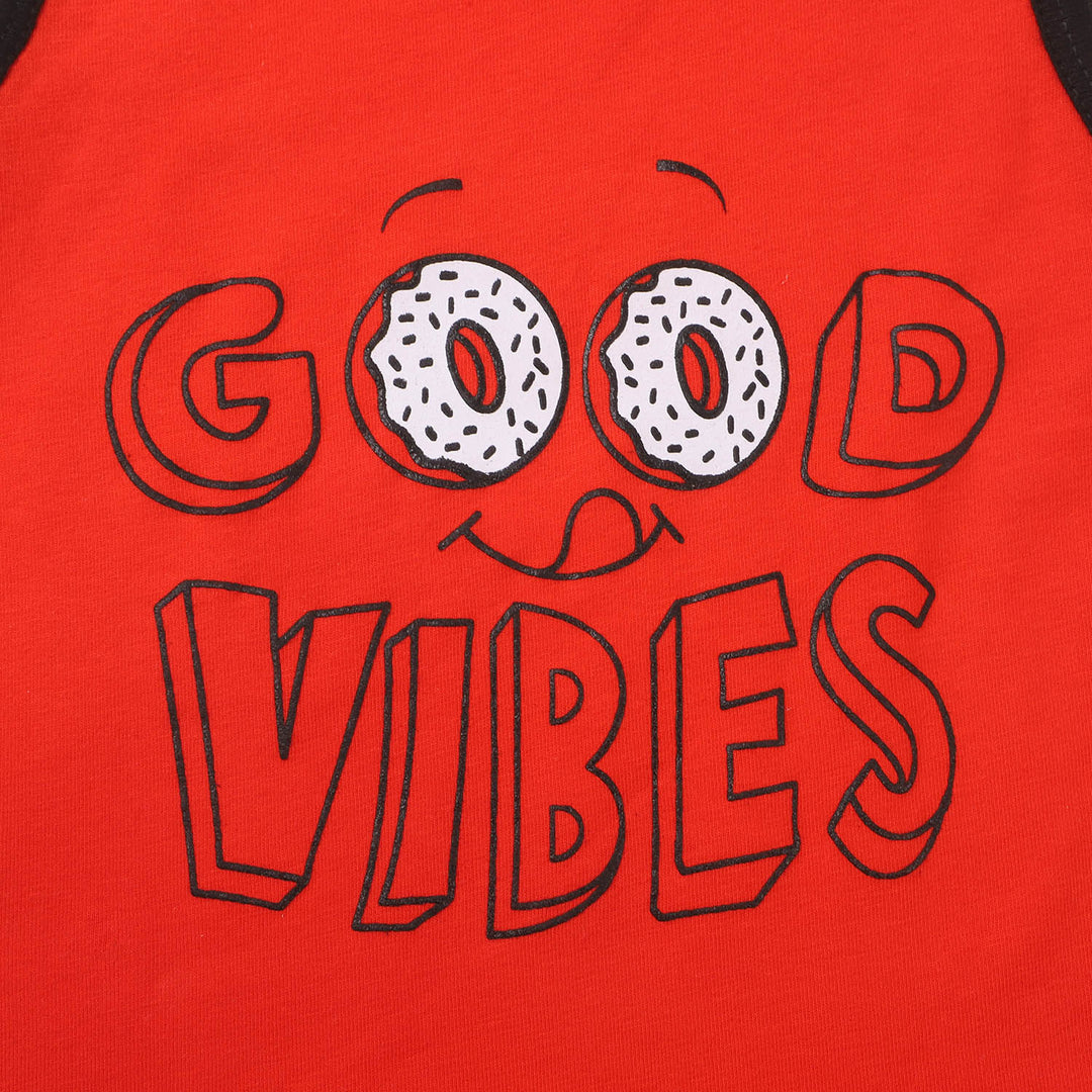 Infant Boys Sando Good Vibes - Red