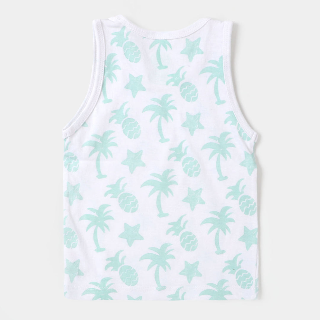 Infant Boys Sando Beach Life - White