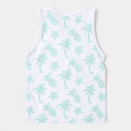 Infant Boys Sando Beach Life - White
