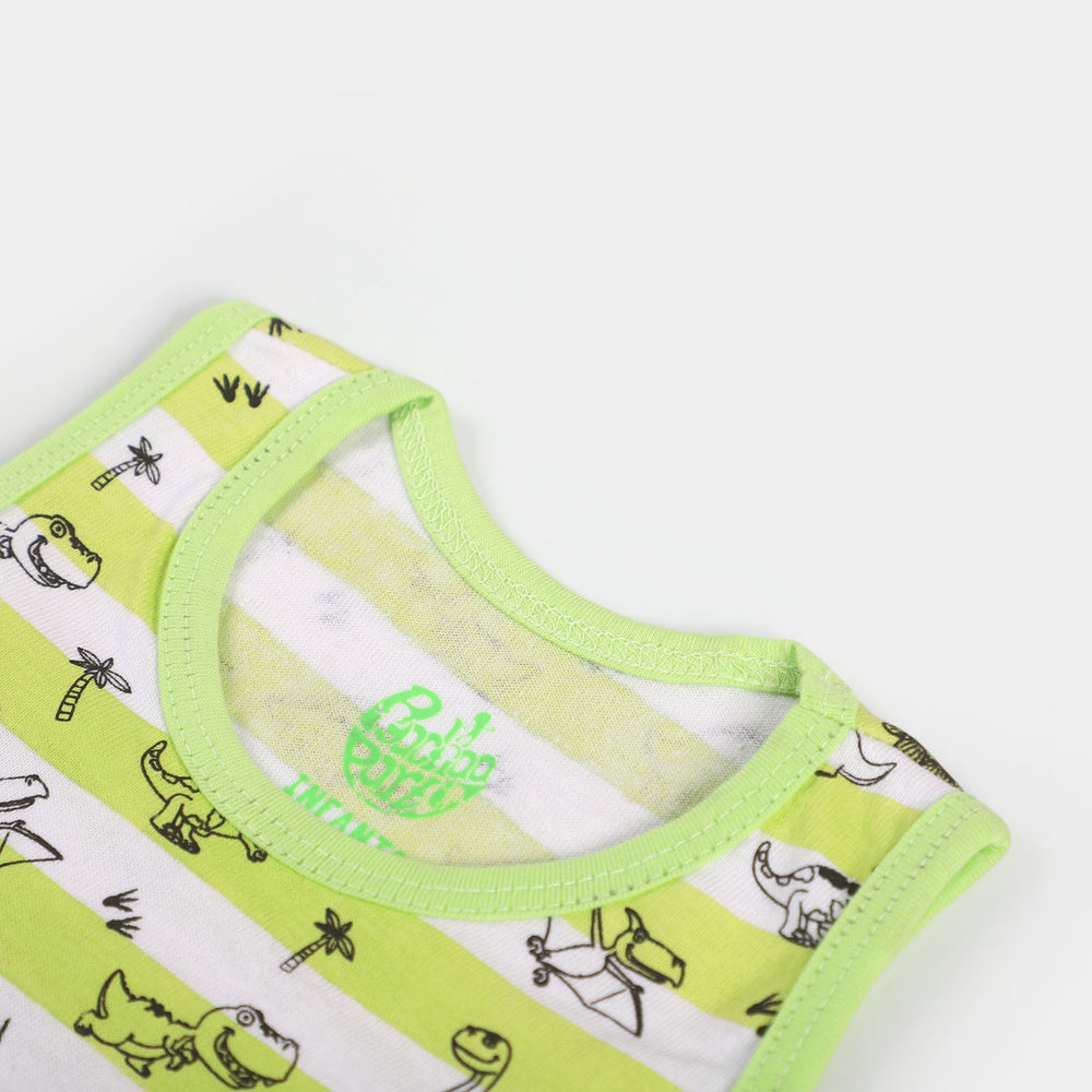 Infant Boys Sando Dino All Over - Green