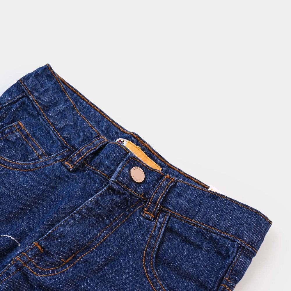 Girls Denim Short Garden  - DARK BLUE