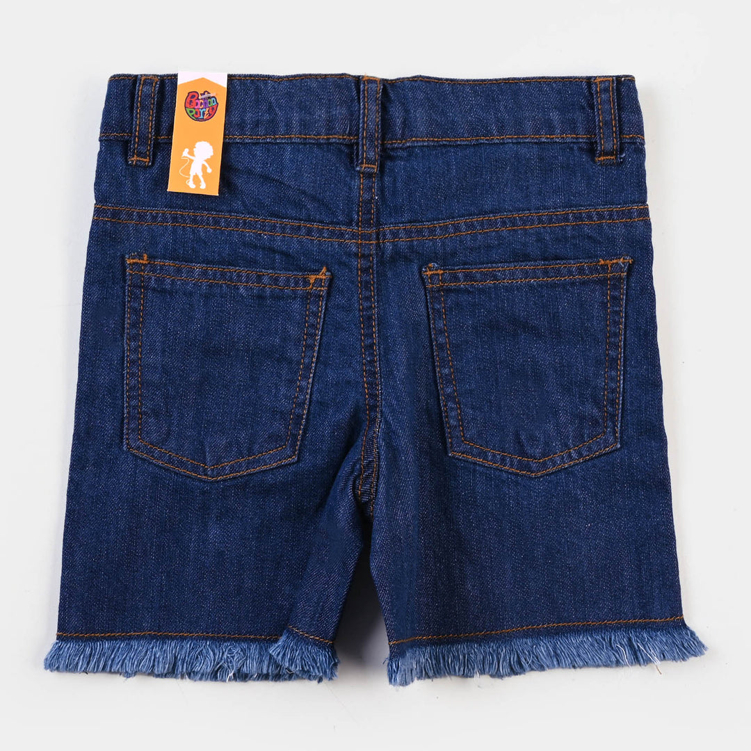 Girls Denim Short Garden  - DARK BLUE