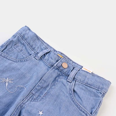 Girls Denim Short Garden - LIGHT BLUE