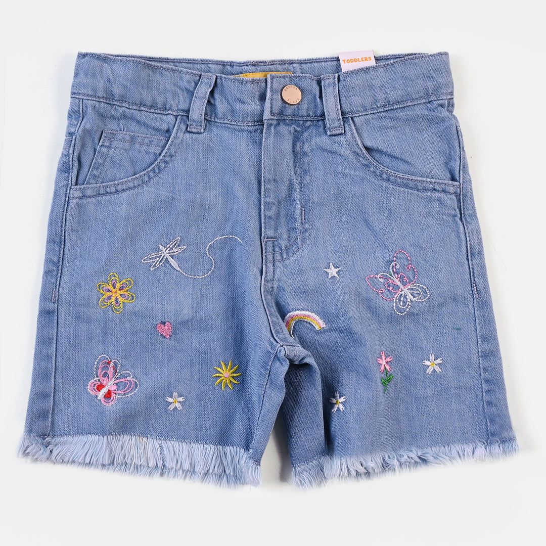 Girls Denim Short Garden - LIGHT BLUE