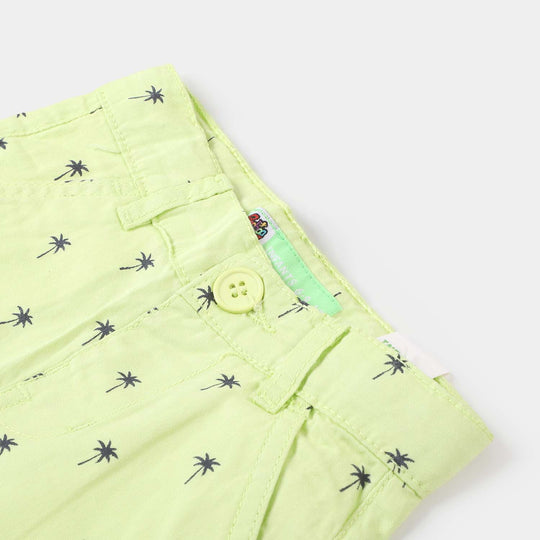 Infant Boys Cotton Short PalmTrees - Sunny Lime