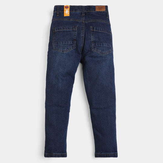 Boys Denim Pant Basic F-23-Mid Blue