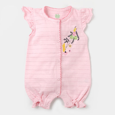 Infant Girls Knitted Romper Flower Embroidery - Nosegey