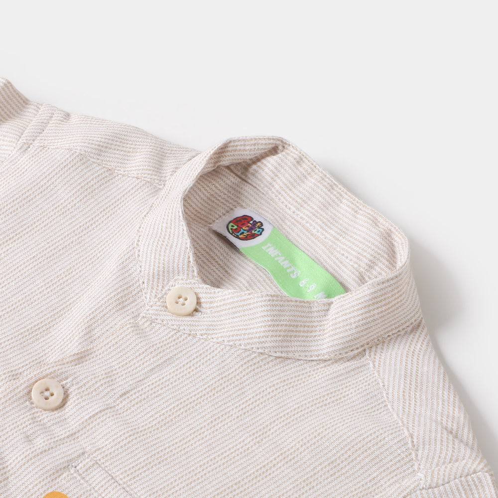 Infant Boys Casual Shirt Safari Travels - BEIGE