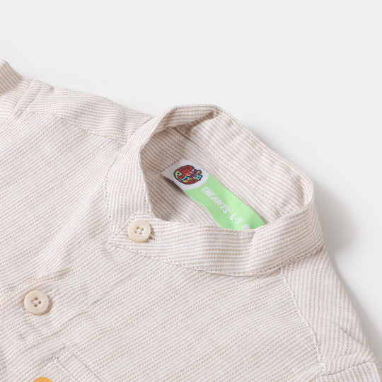 Infant Boys Casual Shirt Safari Travels - BEIGE