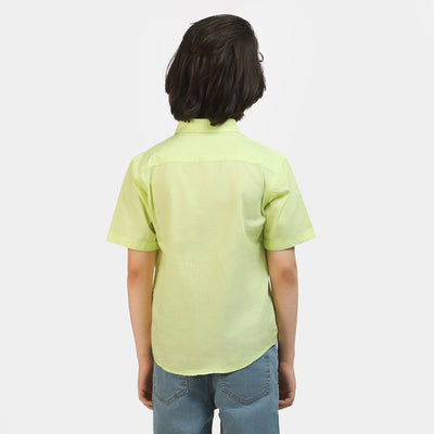 Boys Cotton Casual Shirt No Waves - Light Green