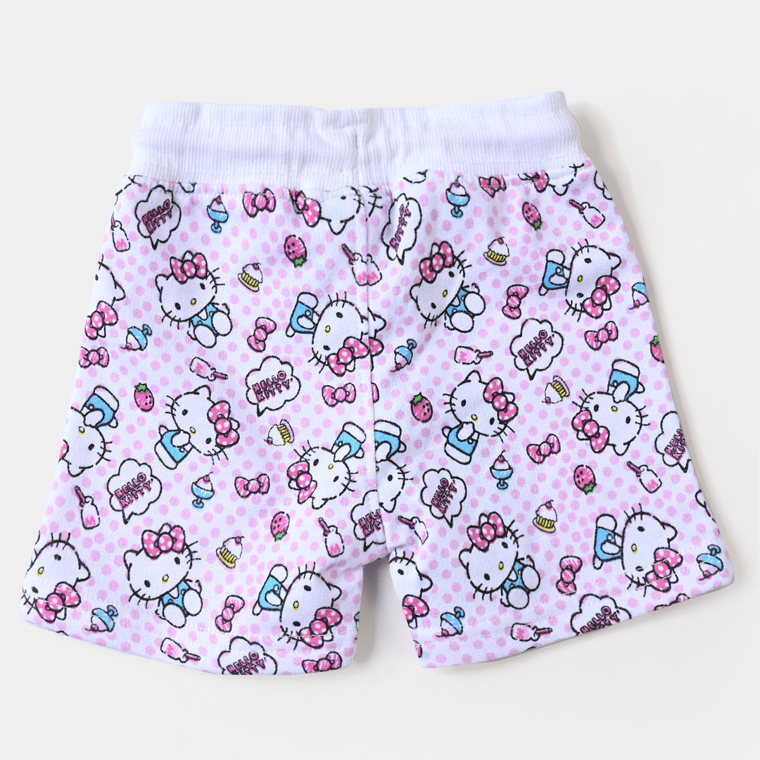 Infant Girls Knitted Short Kitty - White