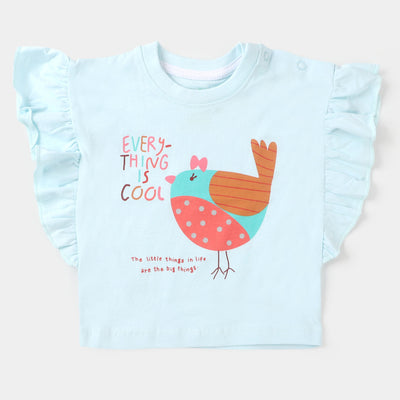 Infant Girls T-Shirt Cool  - Salt/W/S