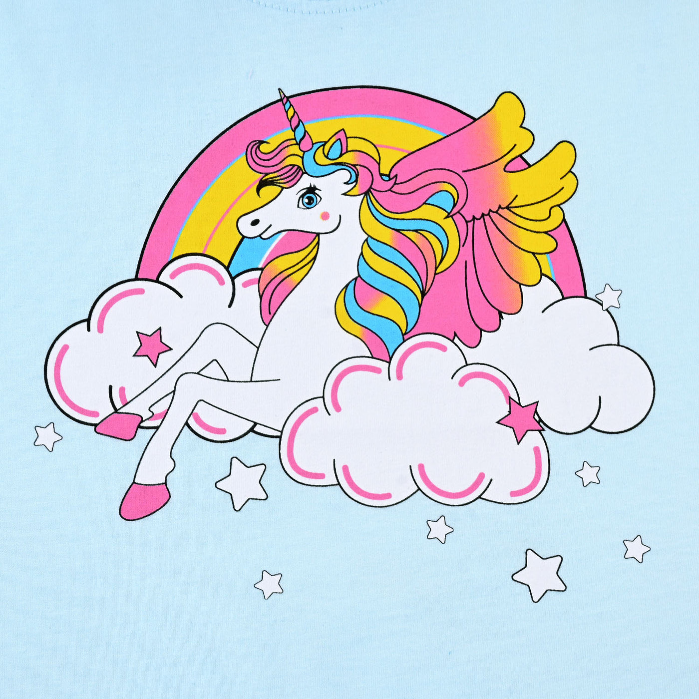 Girls T-Shirt Unicorn - Sky Blue