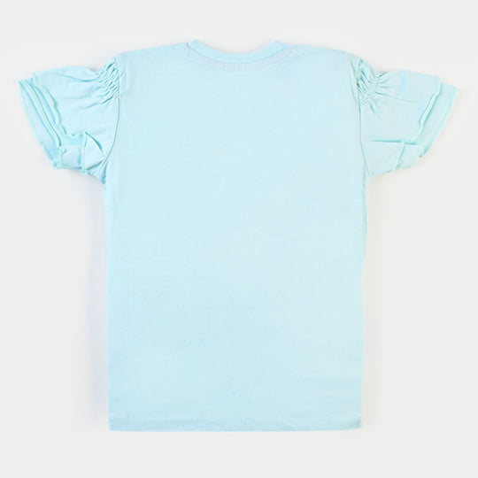 Girls T-Shirt H/S Tropical  - Salt/W/S