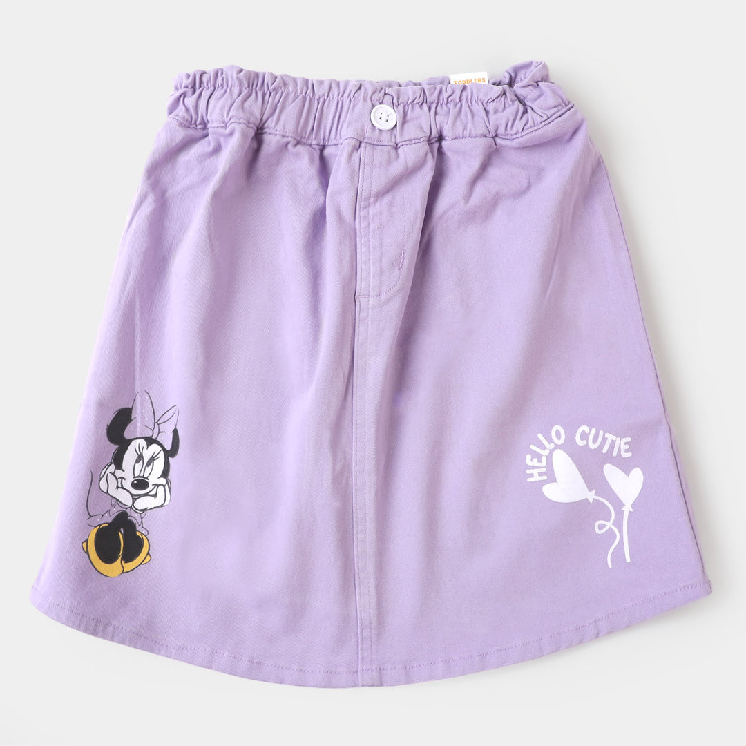 Girls Skirt Woven Character- Purple