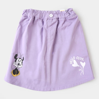 Girls Skirt Woven Character- Purple