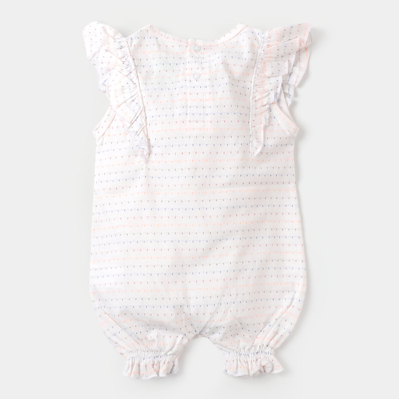 Infant Girls Knitted Romper Bunny Face  - Peach Melba