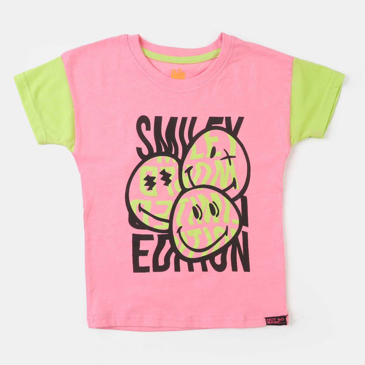 Girls T-Shirt H/S Smiley-F Pink