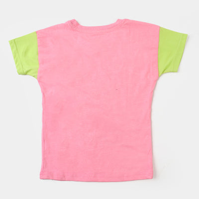 Girls T-Shirt H/S Smiley-F Pink