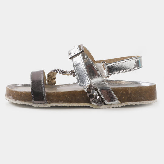 Girls Sandal 40-105  - Silver/Green
