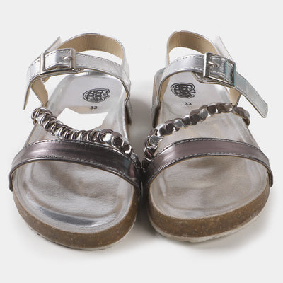 Girls Sandal 40-105  - Silver/Green