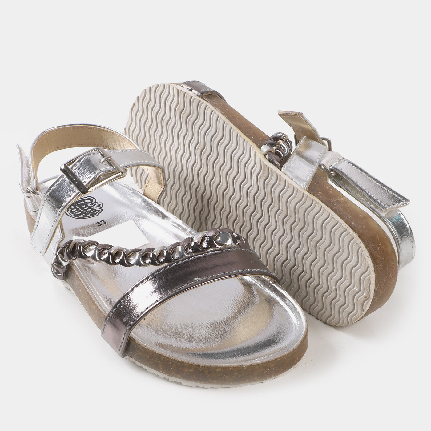 Girls Sandal 40-105  - Silver/Green