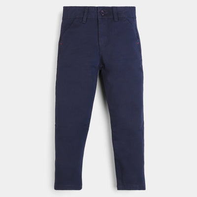Boys Cotton Pant Basic-Navy Blue