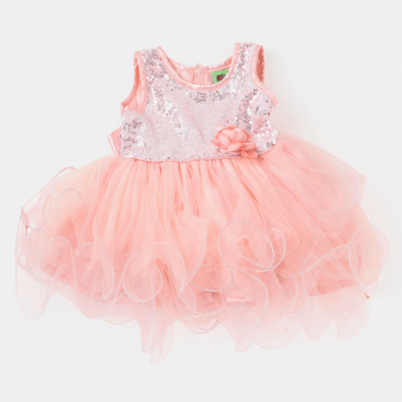 Infant Girls Fancy Frock Shinning Star - Peach