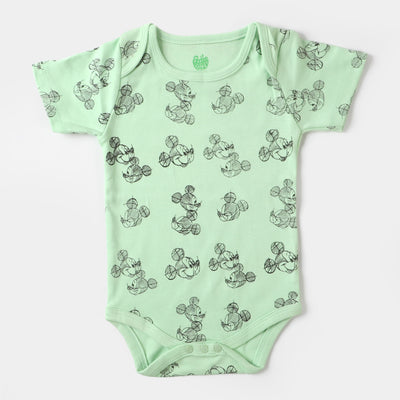 Infant Cotton Romper - Green Ash