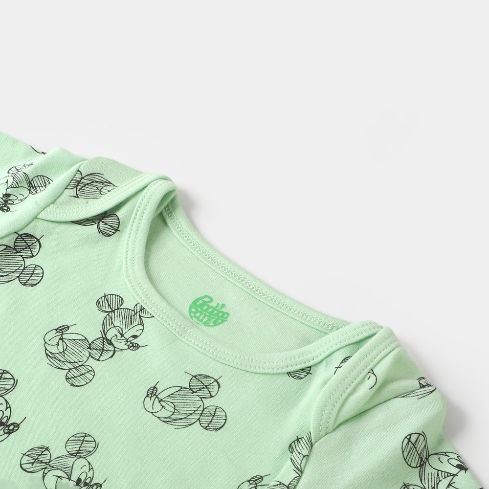 Infant Cotton Romper - Green Ash