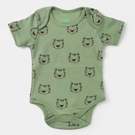 Infant Romper Tiger - Jade Green