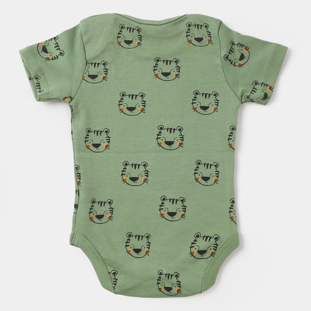 Infant Romper Tiger - Jade Green