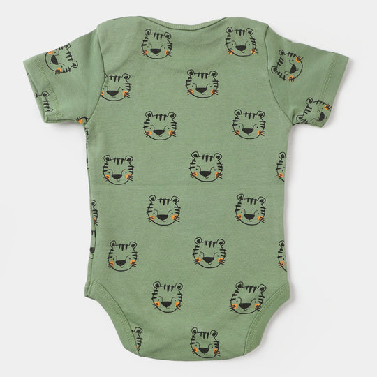 Infant Romper Tiger - Jade Green