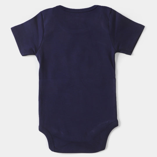 Infant Cotton Romper Rainbow - NAVY